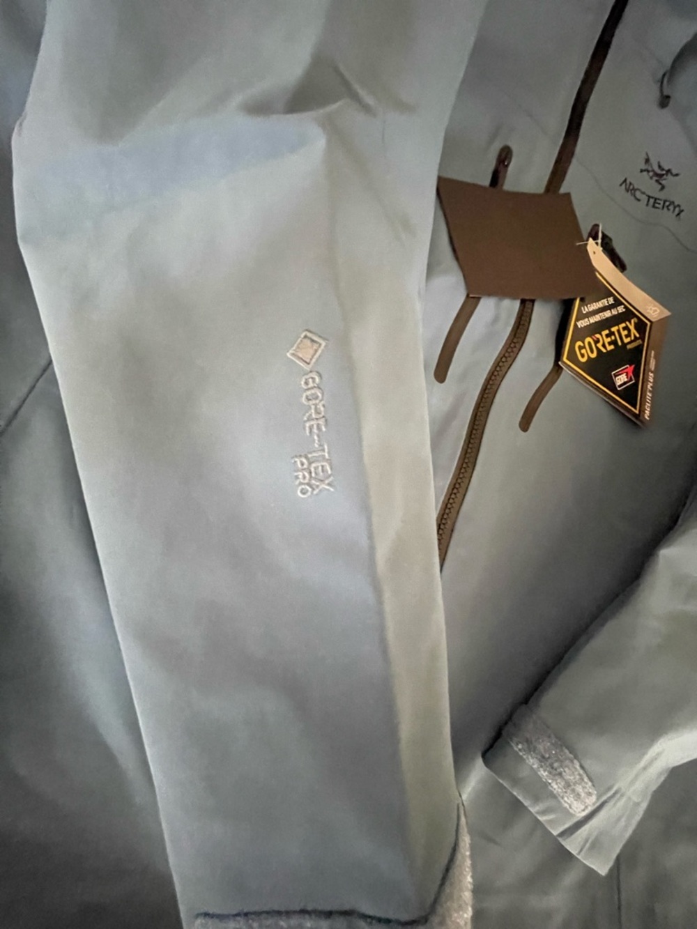 ARCTERYX GORETEX PRO PARKA SHELL NEW MENS XXL PTP 26 HEM 32 ARC BLUE RET $799 - Picture 10 of 14